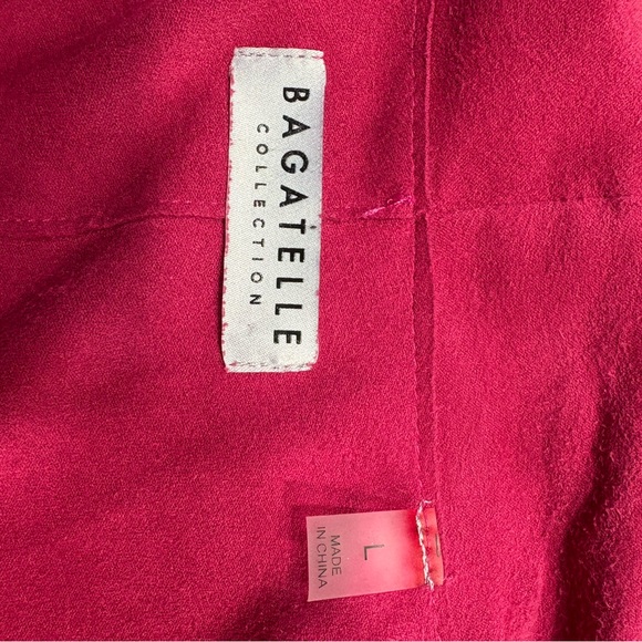 Bagatelle Rose Pink Large Faux Suede Drapey Jacket Excellent Condition - Picture 2 of 3